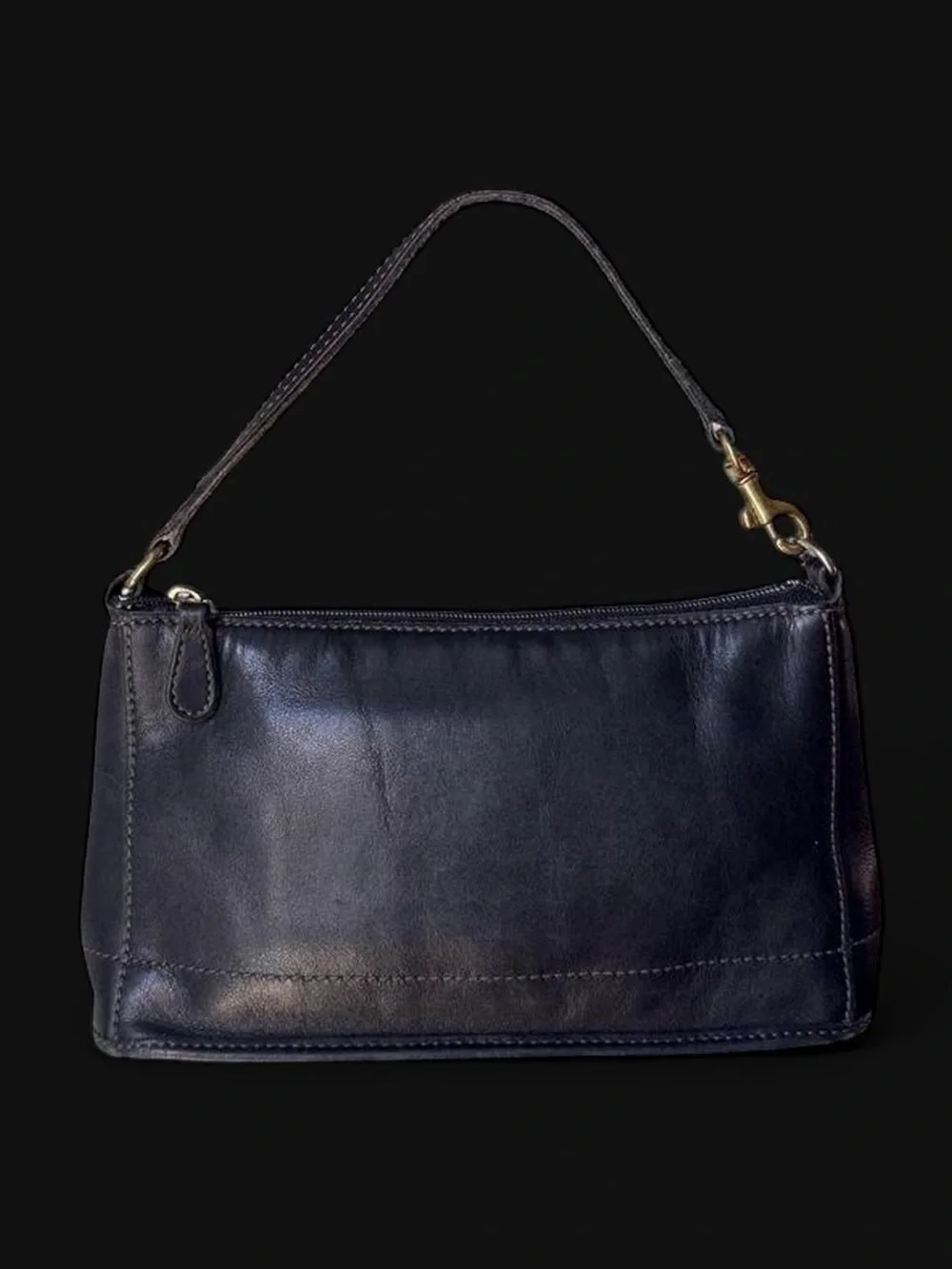 Vintage Coach black Demi bag gold hardware Inside patch logo is a little faded